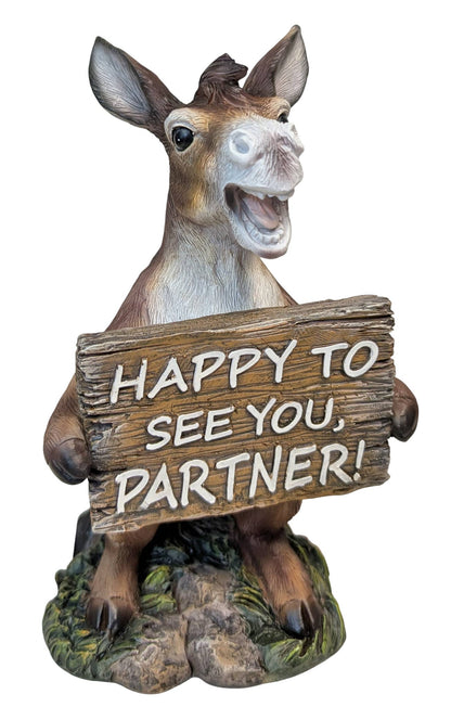 WESTERN WELCOME CREW DONKEY, 4.75"X4.25"X7.75"
