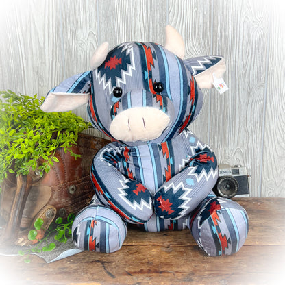 Cow Western Plushie – Multiple Colors | 18" x 12" | Limited-Time Doorbuster