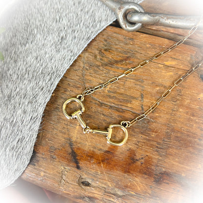 Simple Western Horse Snaffle Bit - Gold