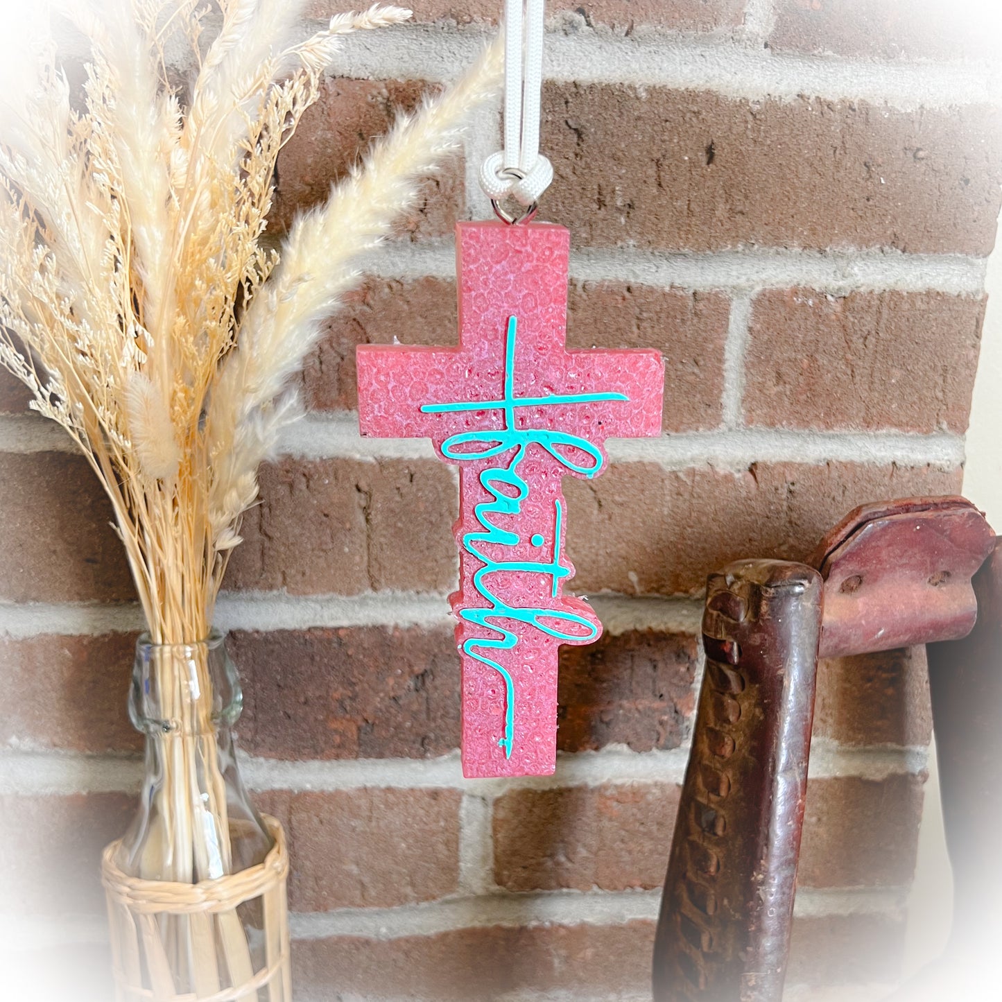 Faith Cross Car Freshie - Multiple Designs & Colors Available