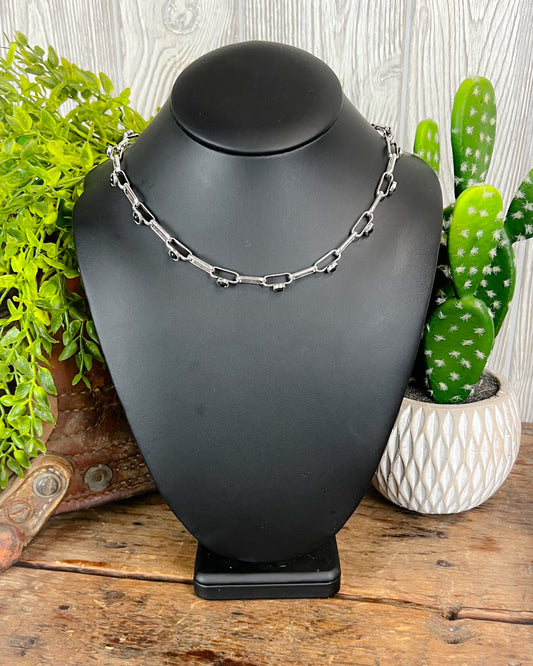 Western Soldered Stone Linked Chain Necklace