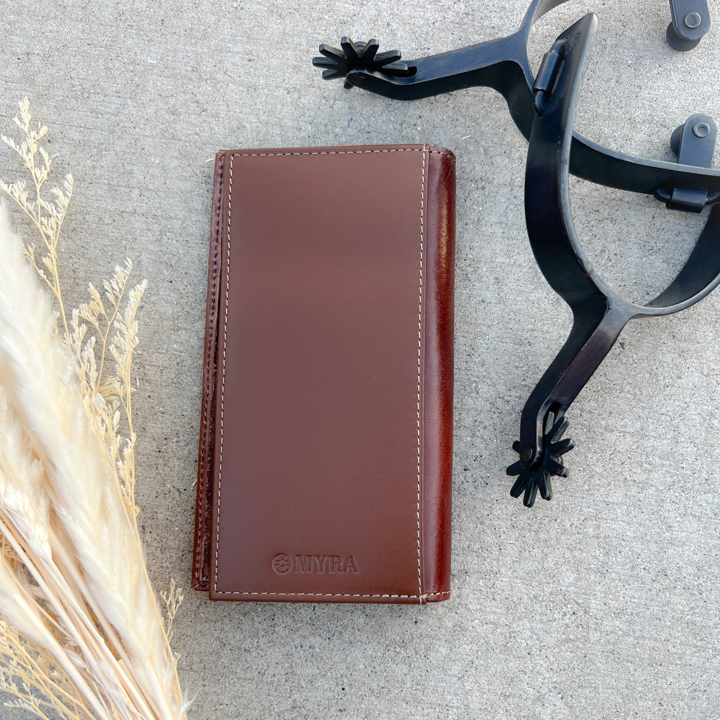 Roy Cowhide & Tooled Leather Men's Rodeo Wallet