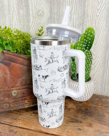 Western Spill Proof 40oz Tumbler - 5 prints available