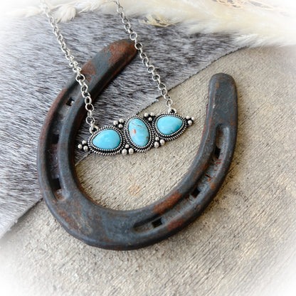 Wanted - Western Turquoise Bar Necklace