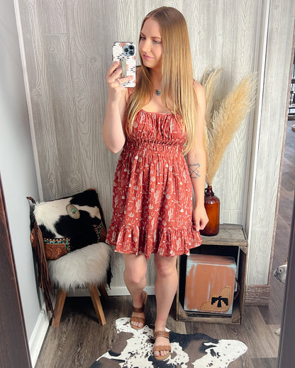 Rust in the Wind Desert Mini Dress
