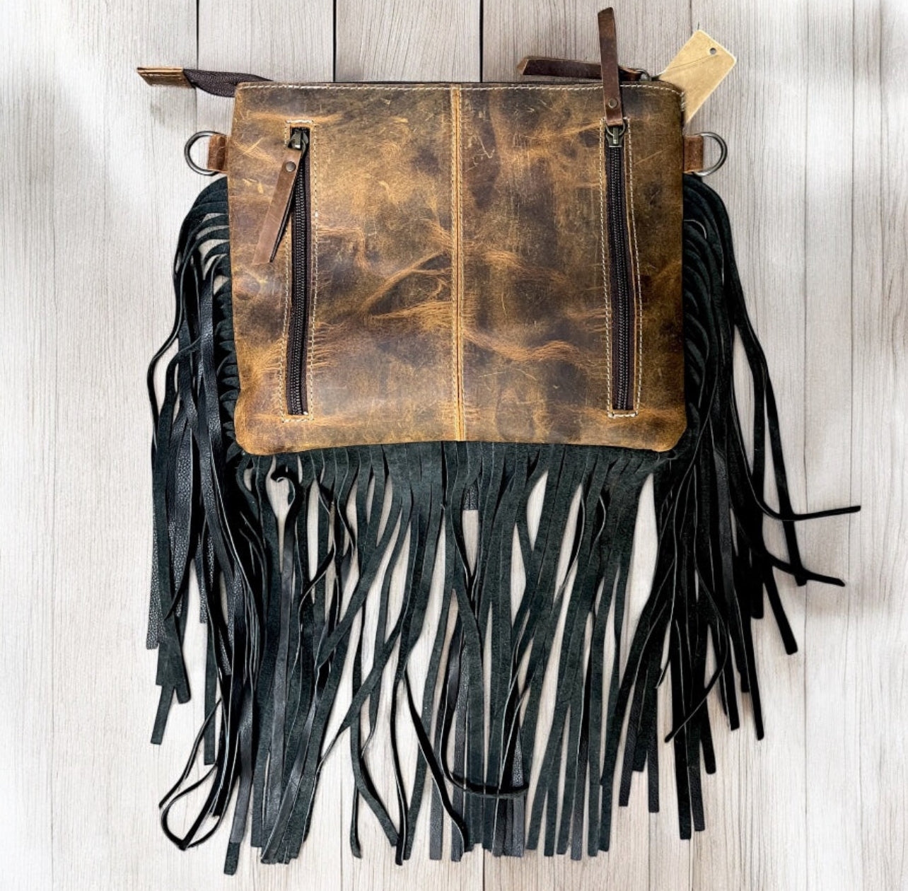 Cowboys & Rodeos Tooled Leather & Cowhide Concealed Carry Purse