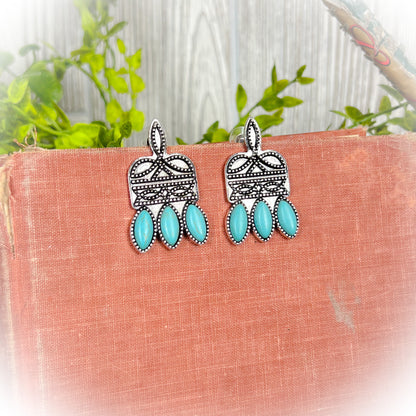 Struggle Western Boot Stitch Earrings
