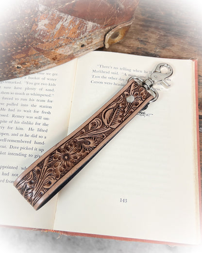 Tooled Leather Keychain