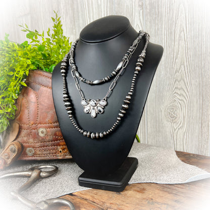 Liars Western Layered Necklace - White