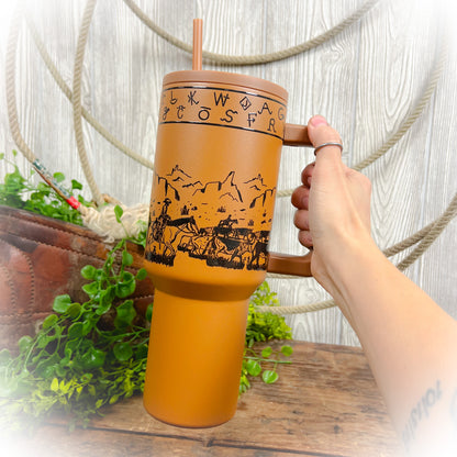 Cowboy Cattle Drive Stainless Steel Tumbler - 40oz