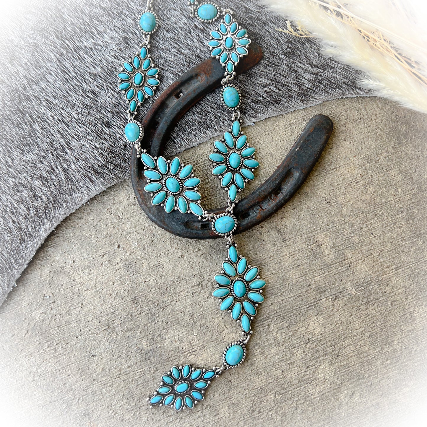 Drifter Western Lariat Necklace - Turquoise