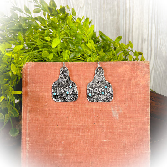 Mama Ear Tag Earrings