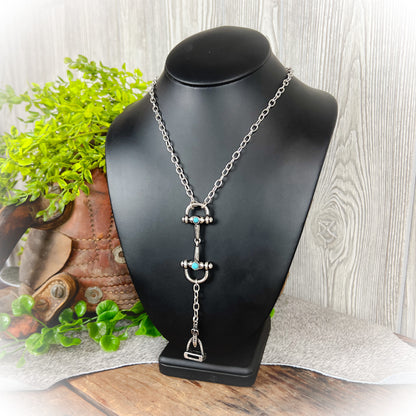 Western Horse Bit Lariat Necklace
