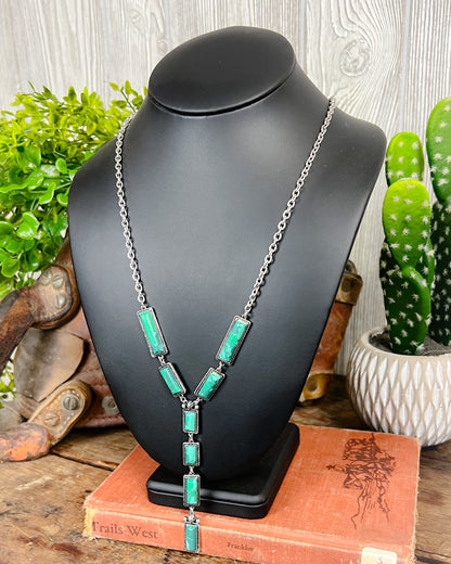 Jolene Lariat Necklace - Teal