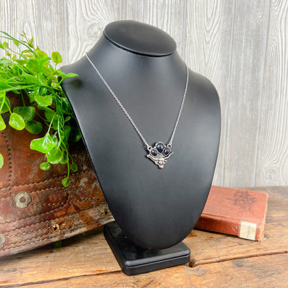 z-Western Three Stones Steer Necklace - Black