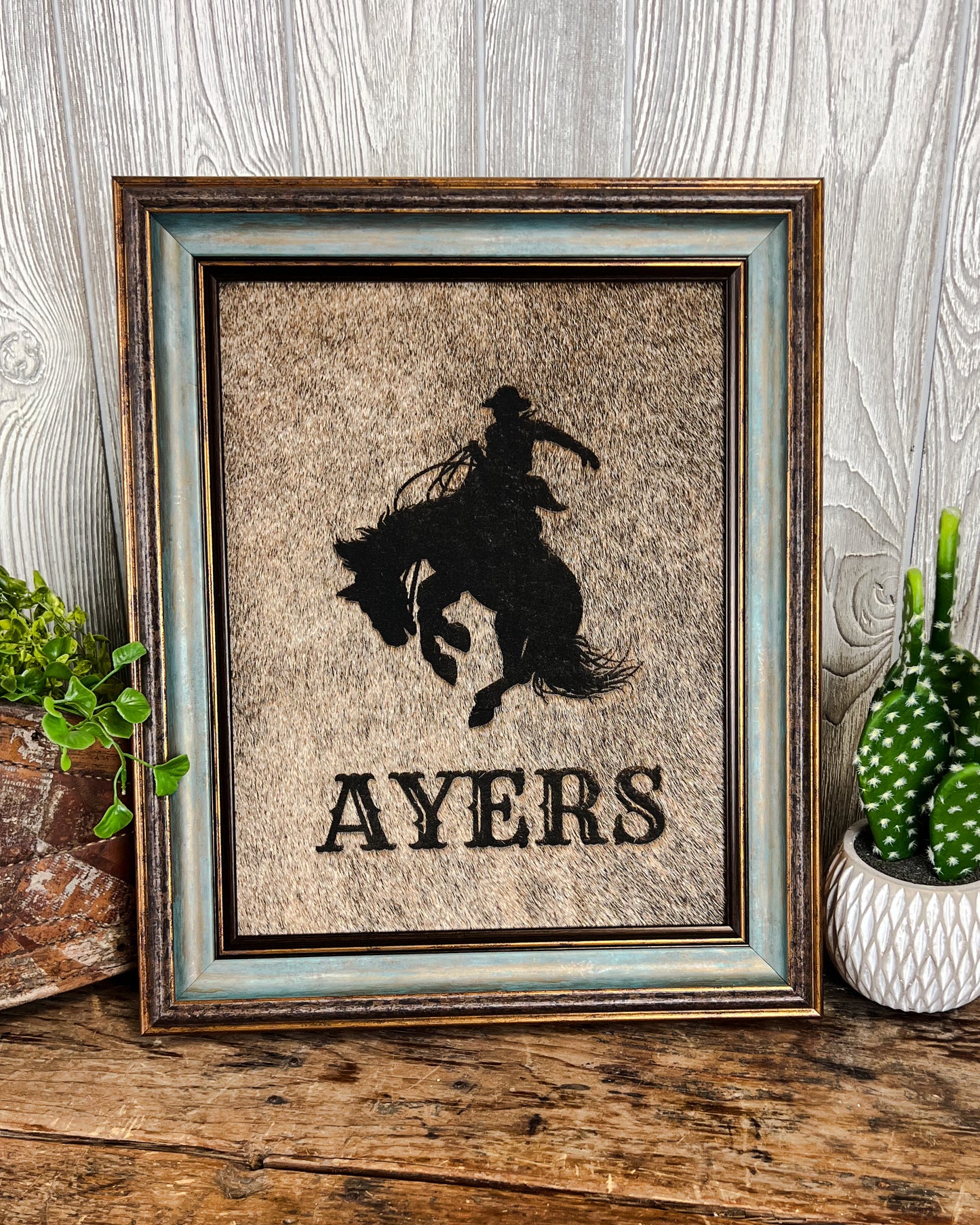 Custom Cowhide Laser Branded Photo