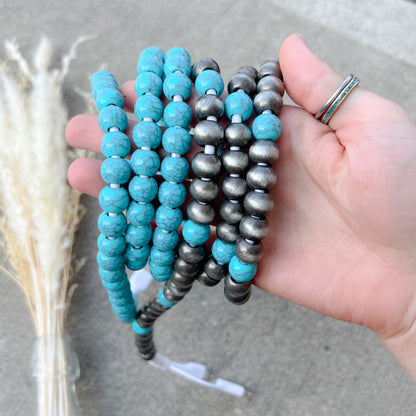 Western Turquoise Beaded Western Charging Cord