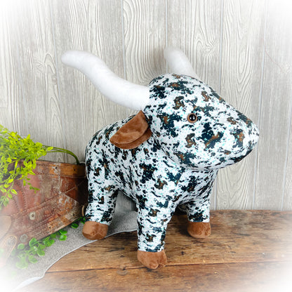 Longhorn Bull Western Plushie – Multiple Colors | 18" x 12" | Limited-Time Doorbuster