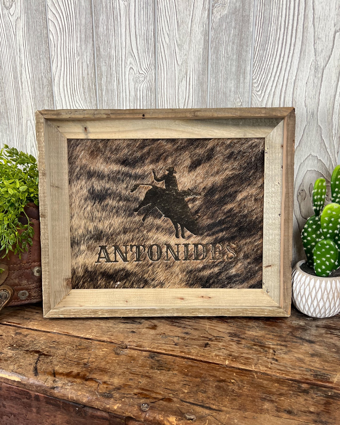 Custom Cowhide Laser Branded Photo