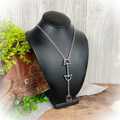 Western Horse Bit Lariat Necklace