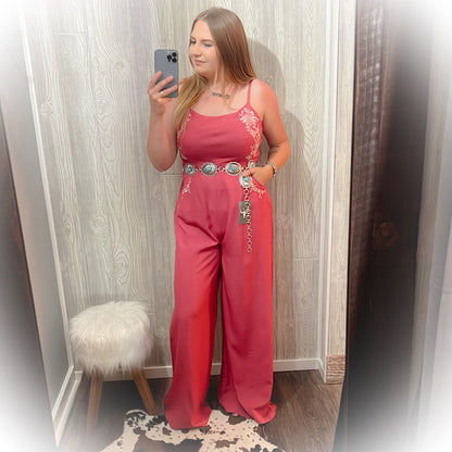 Lovely Lady Jumpsuit - Rose