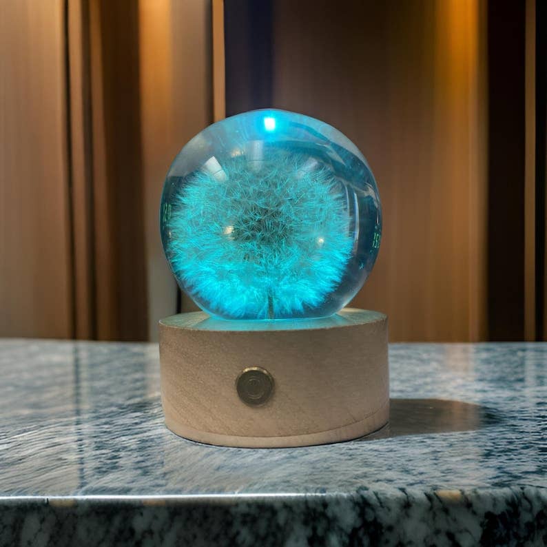 WISH MULTI-COLORED Dandelion light, Christmas, Birthdays, Mothers Day