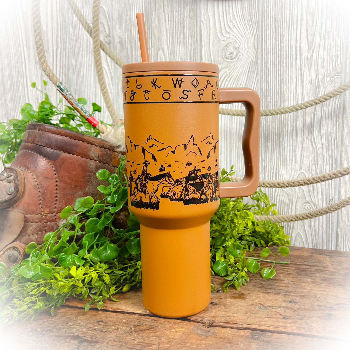 Cowboy Cattle Drive Stainless Steel Tumbler - 40oz