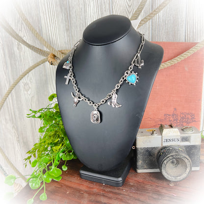 Western Cowgirl Charm Necklace