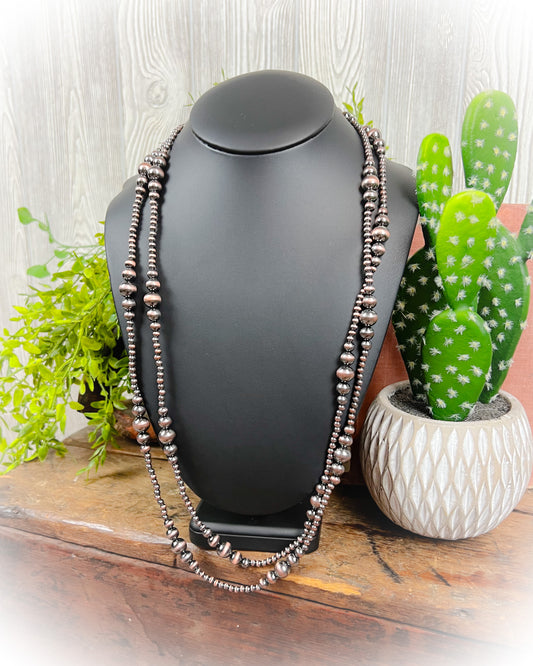 Navajo Pearl Bead Necklace - Bronze