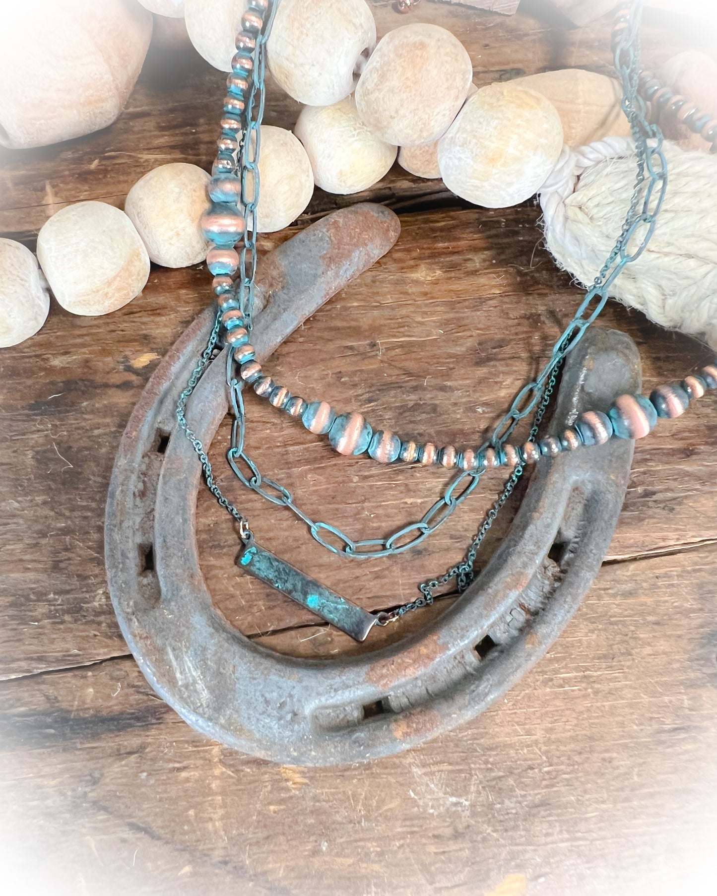 How Crazy Layered Necklace - Patina