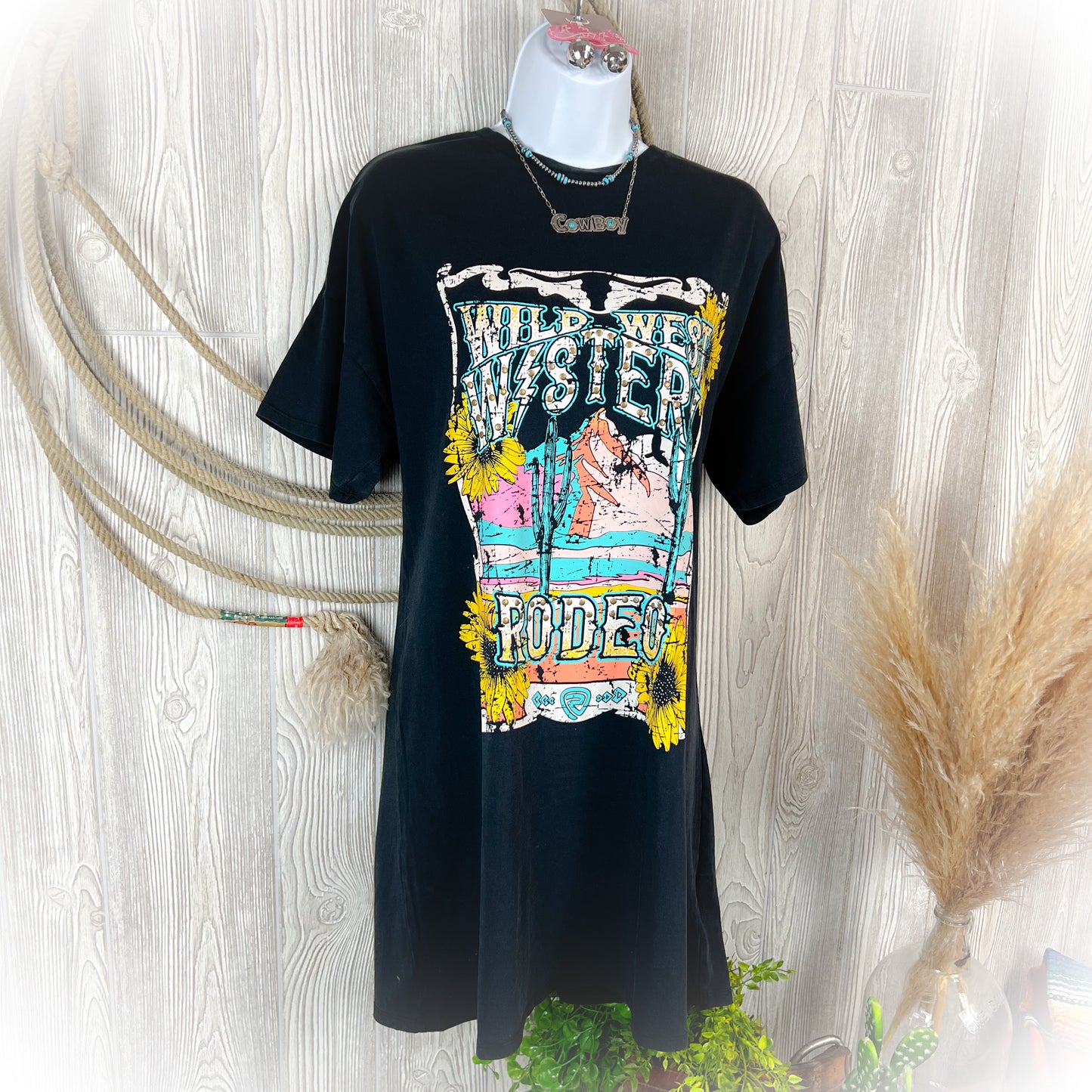 Sunflower Rodeo - Tee Shirt Dress