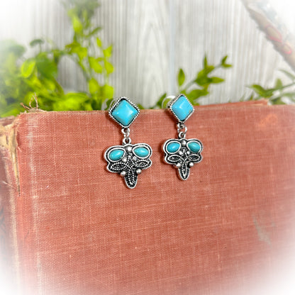 Cowgirl Up Western Boot Stitch Earrings