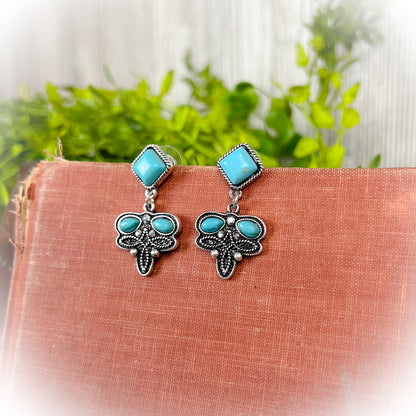 Cowgirl Up Western Boot Stitch Earrings