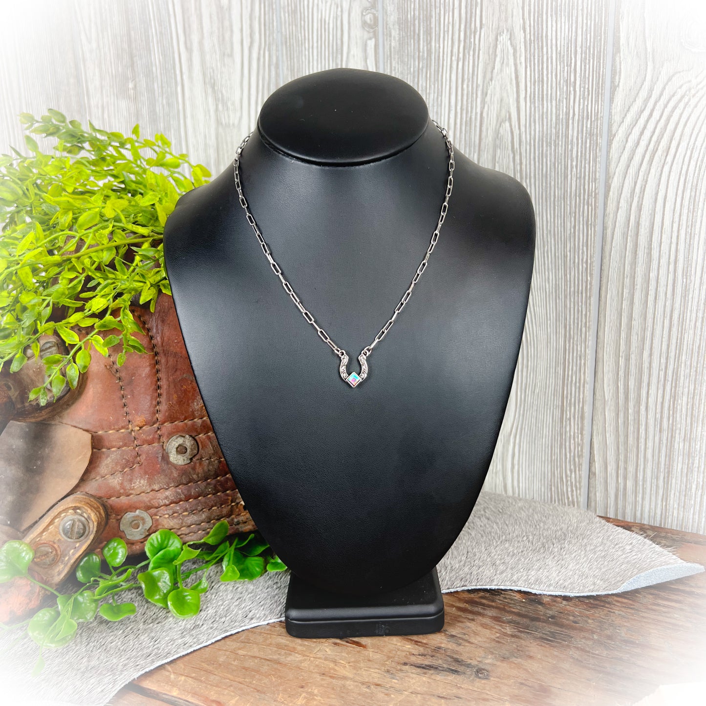 Wish Me Luck Western Horseshoe Necklace