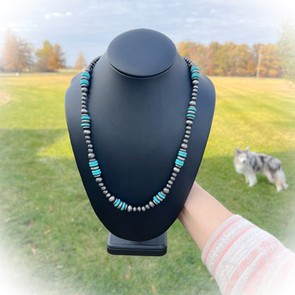 Texas Outlaw Navajo Style Pearl Necklace