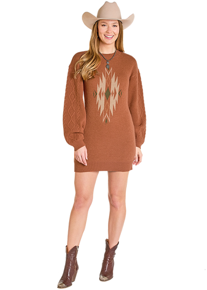 Ranchers Wife Western Knit Sweater Dress