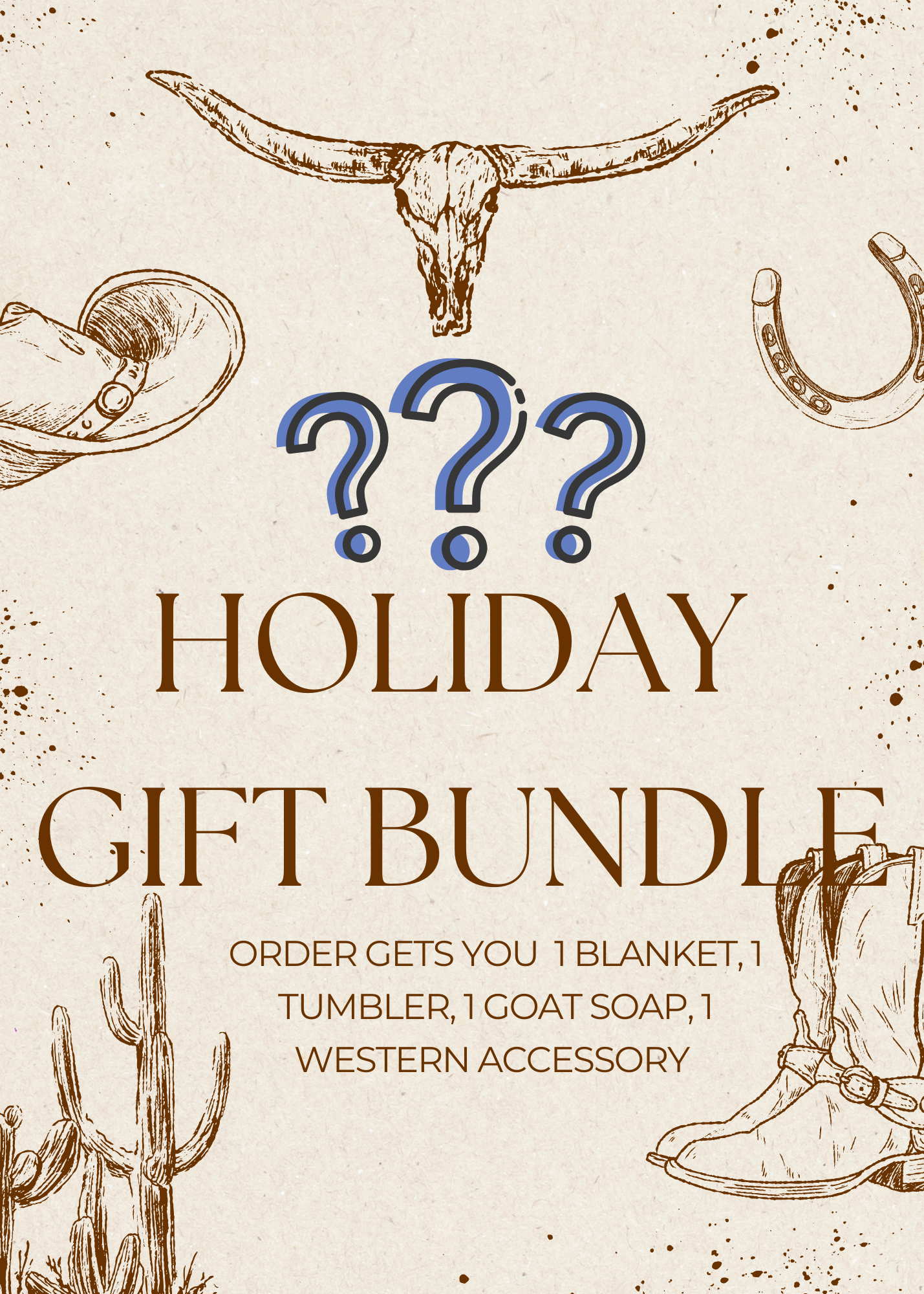 Western Holiday Cozy Gift Bundle – Blanket, Tumbler, Goat Soap & Western Accessory | Perfect Cowgirl Christmas Gift