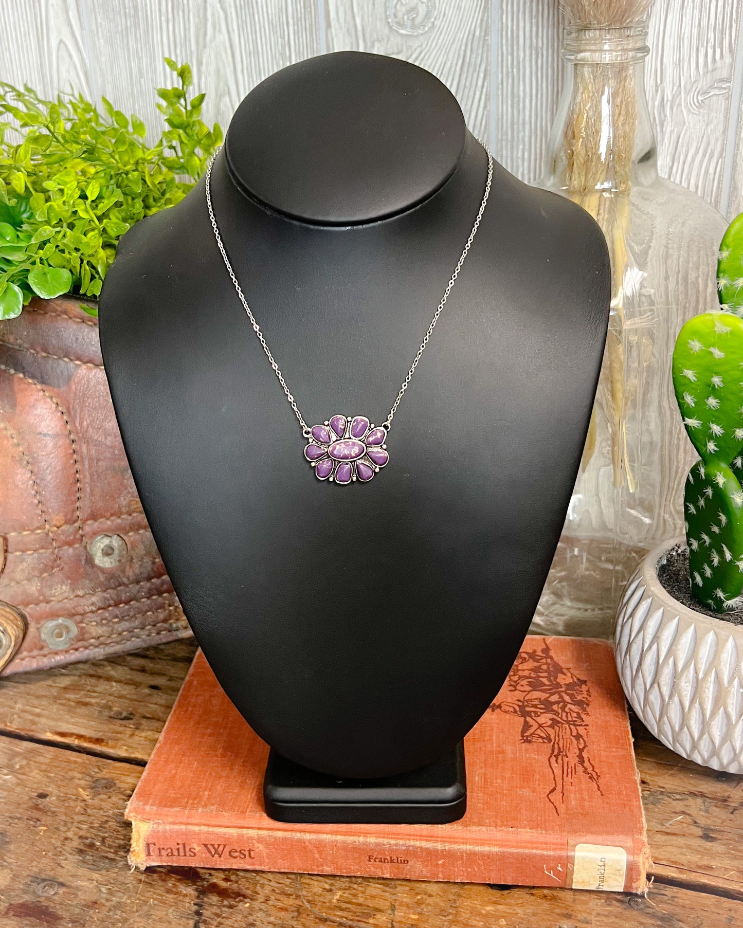 Concho Necklace - Purple