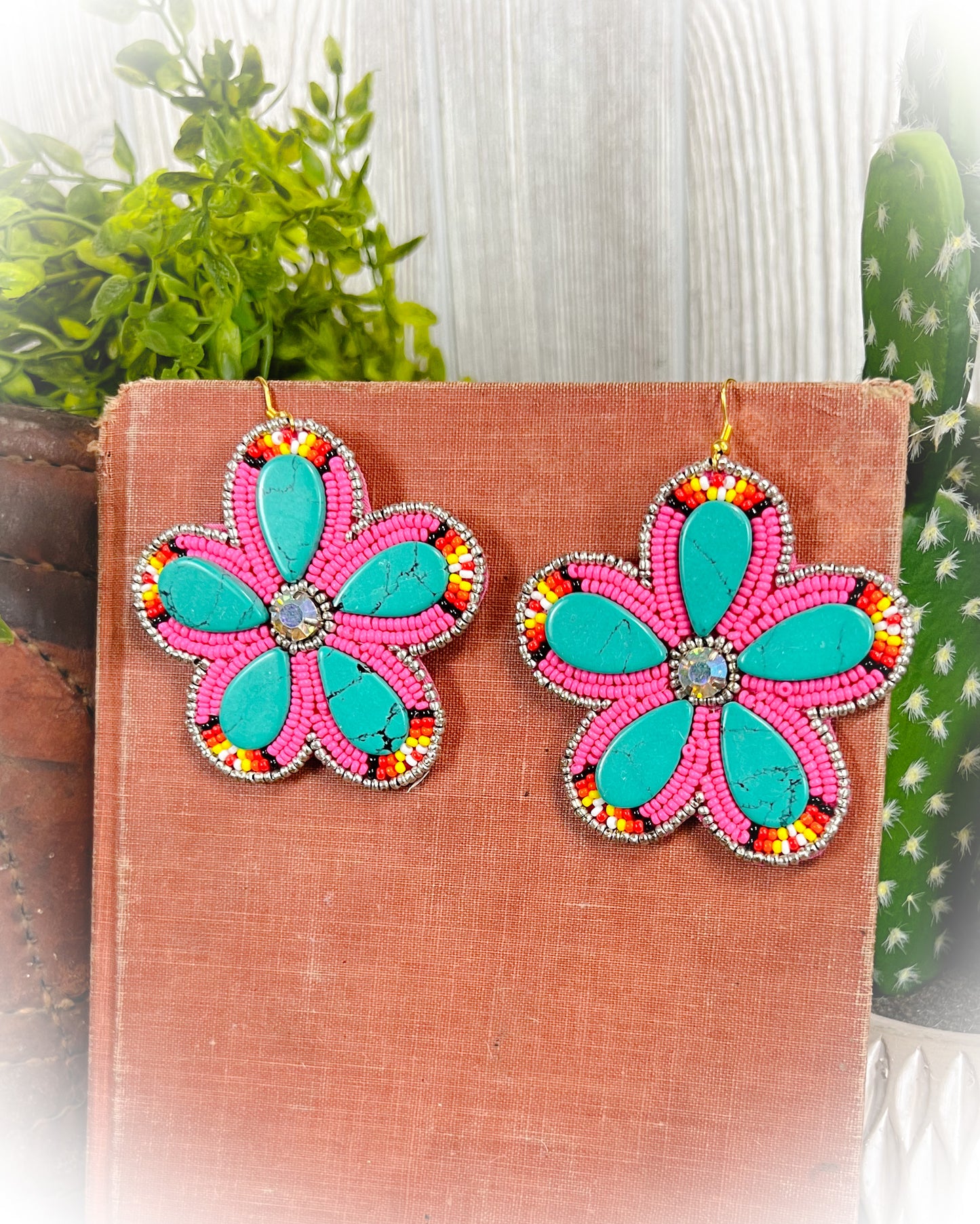 Flower Power Earrings - Pink