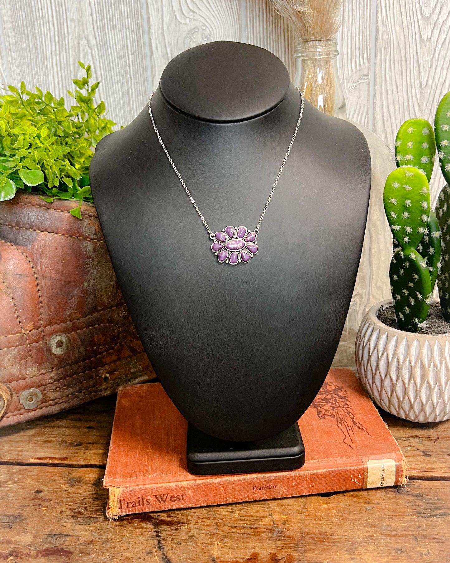 Concho Necklace - Purple