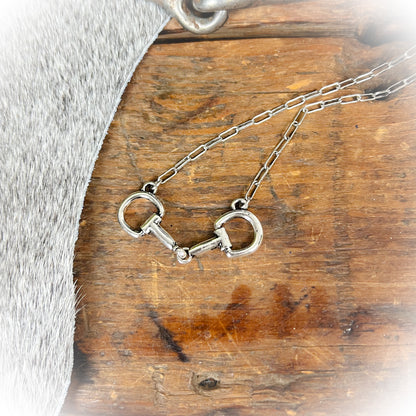 Simple Western Horse Snaffle Bit - Silver