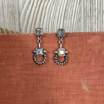 Western Rope Horse Bit Necklace Set – Iridescent