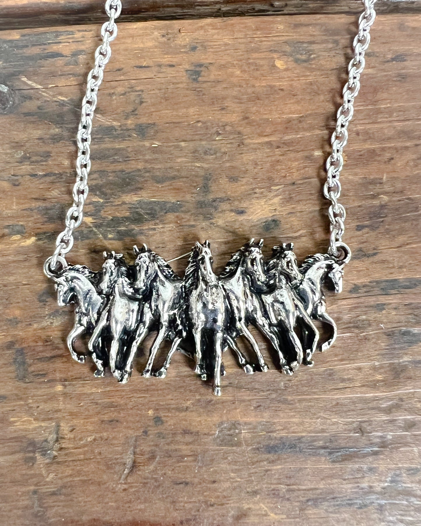 Running Horses Necklace & Earrings Set