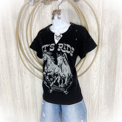 Let’s Ride Western Star Stud Graphic Tee