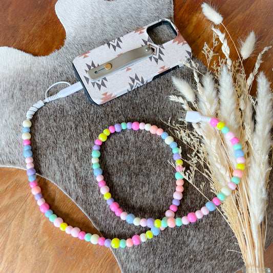 Colorful Candy Beaded Charging Cord