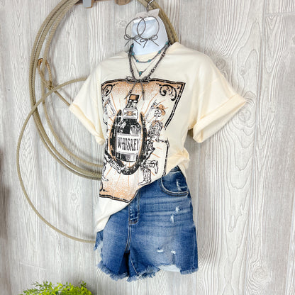 Dusty Trails Western Tee – Eggshell
