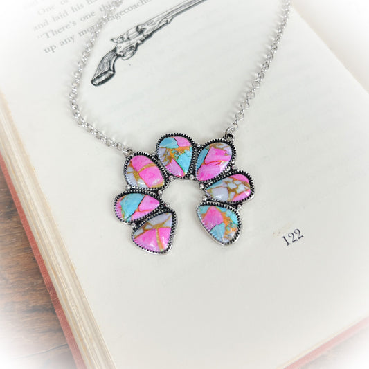 Western Squash Style Necklace – Cotton Candy