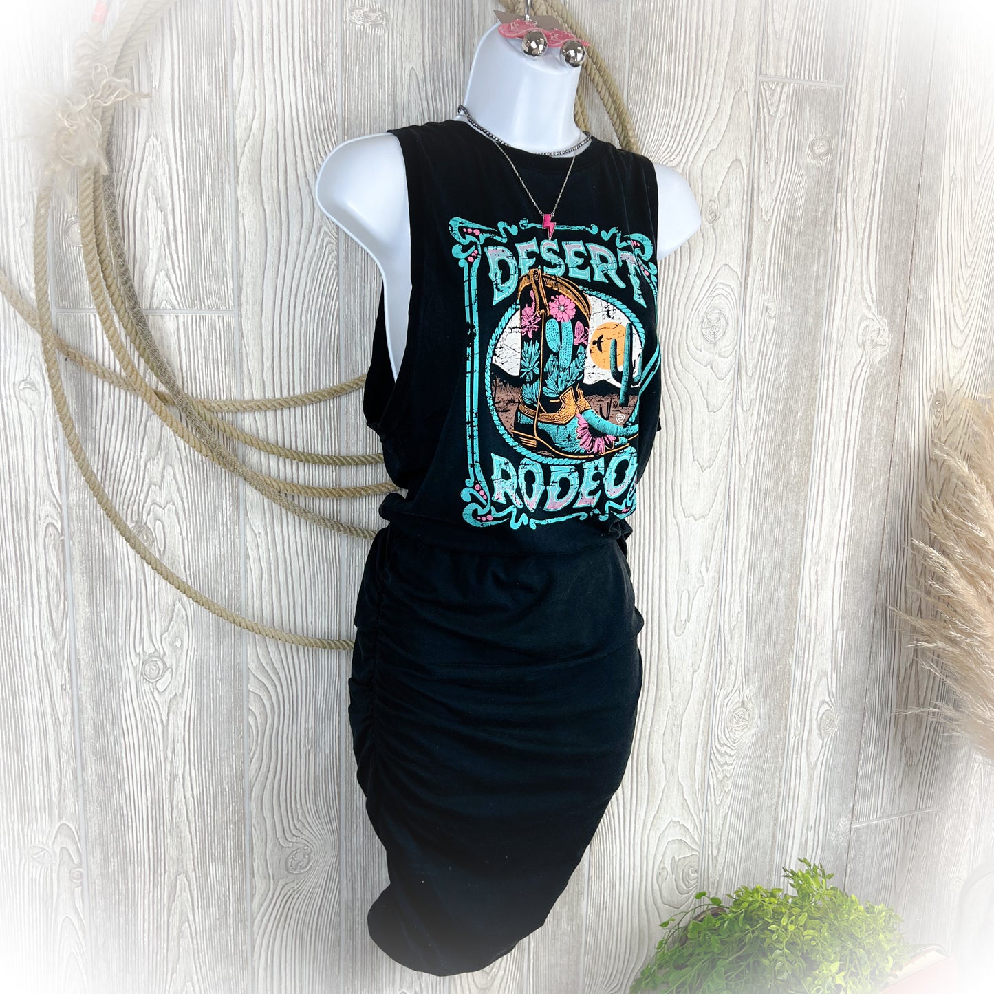 Desert Rodeo - Fitted Tee Shirt Dress