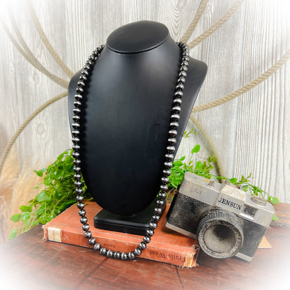 Gaucha Navajo Style Pearl Necklace – 10mm – 30"
