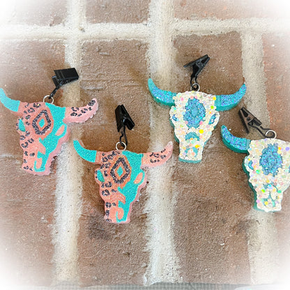 Bull Skull Car Freshie Vent Clips - Multiple Scents & Designs